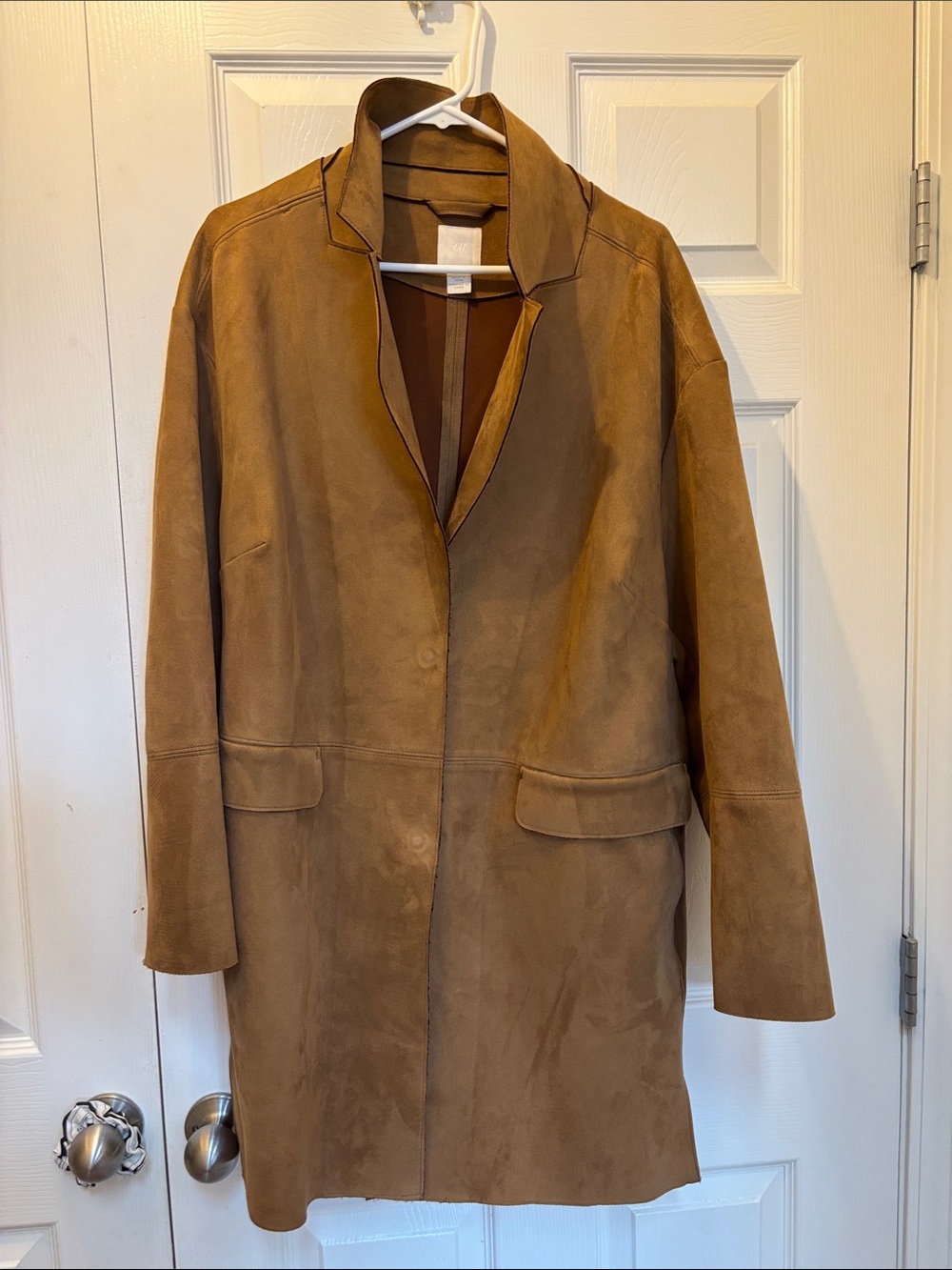 H&M Tan Suede Long Jacket